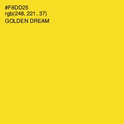 #F8DD25 - Golden Dream Color Image